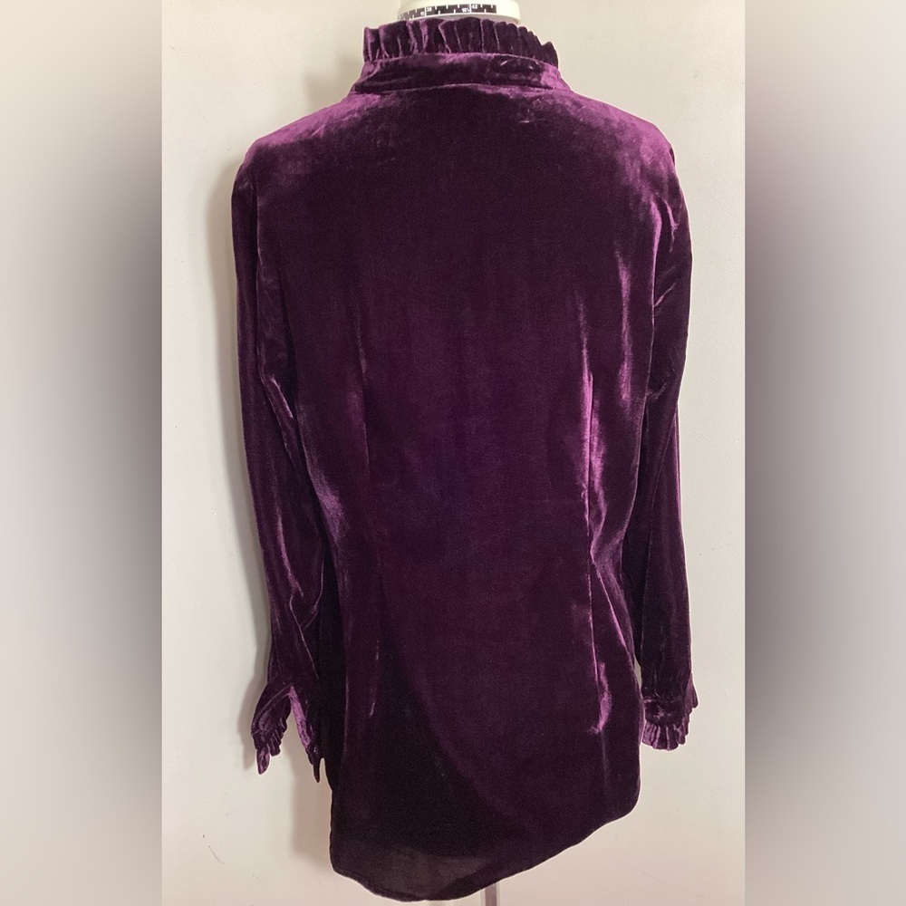 Royalcore Velvet Button Up Top S Whimsigoth Artsy Romantic - Picture 3 of 15